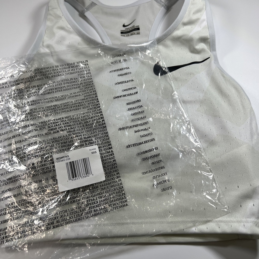 Nike Pro Elite Official 2020 Womens XXS Racing Bra CI0985 Rare White Made In USA - Picture 10 of 10